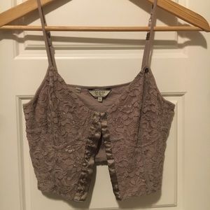 Guess lace bustier crop top